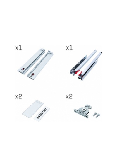 Alphabox Metal Yanaklı Çekmece Sis. 500 Mm-18Mm Antrasit