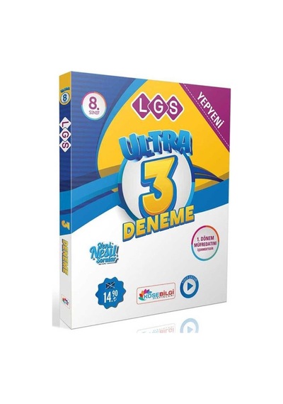 Köşebilgi Yayınları 8. Sınıf Lgs Ultra 3 Fasikül Deneme 1. Dönem