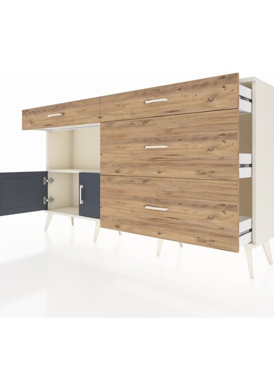 Arges Konsol Tek Raflı 4 Çekmeceli 2 Kapaklı 176x30x99 Aytaşı-ant Aytaşı-antrasit/çam Arges Konsol Tek Raflı 4 Çekmeceli 2 Kapaklı 176x30x99 Aytaşı-ant Aytaşı-antrasit/çam