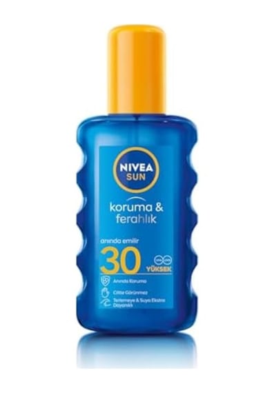 Sun Spf30 Güneş Koruyucu Vücut Spreyi 200ml, Ferahlatıcı, Suya Dayanıklı, Anında Uva Uvb Koruması