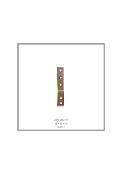 Köşe Gönye, Sac Gönye, 15 X 65 Mm 4 Adet Metalik