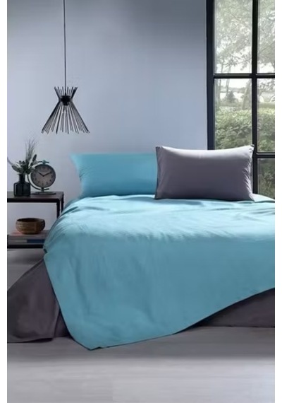 Özdilek Colormix Tek Kişilik Pike Takımı %100 Pamuk Yumuşak Dokulu Modern Petrol Gri