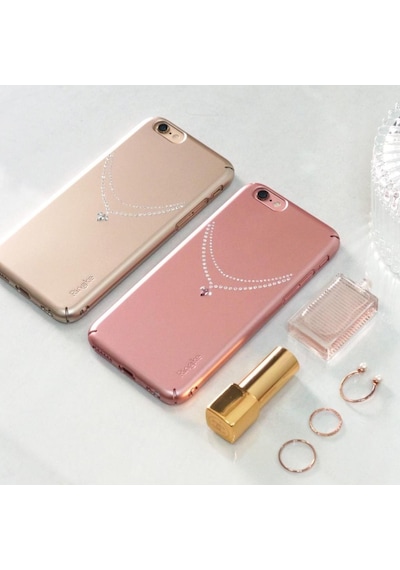 Ringke Noble Slim Apple Uyumlu iPhone 6s Plus/ 6 Plus İle Taşlı Kılıf 4 Tarafı Saran Tam Koruma Royal Gold