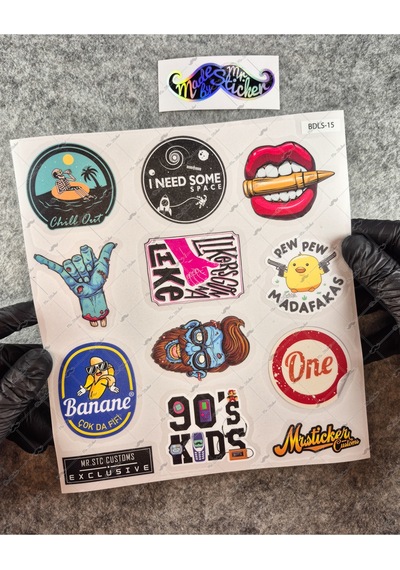Bdls15 Küçük Boy 10lu Sticker Seti