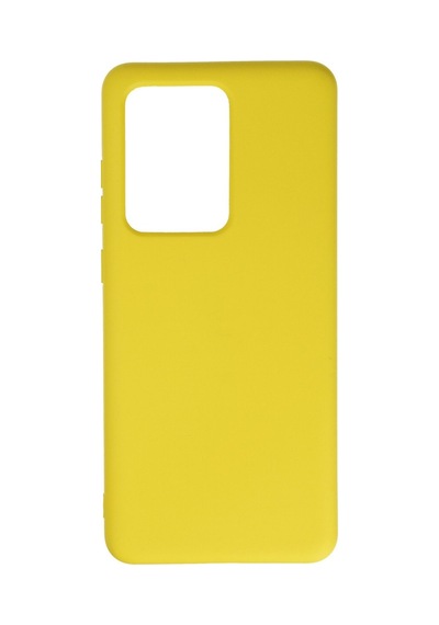 Samsung Galaxy Uyumlu S20 Ultra Kılıf Nano İçi Kadife Silikon - Sarı Bz8683140254018