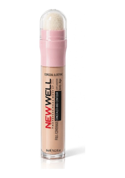 New Well Full Coverage Concealer & Contour Sünger Uçlu Kapatıcı & Kontür 03 6 Ml 001