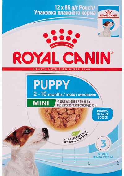 Mini Puppy Köpek Maması, Yavru Köpek, 12 X 85 G 2 Paketi