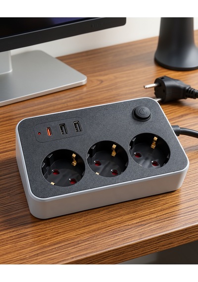 Çoklu Priz Usb Ve Type C Çıkışlı Ftr02çoklupriz-3 0