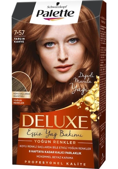 Palette Deluxe Yoğun Renkler 7 - 57 Tarçın Kahve X 2 Adet Saç Boyas