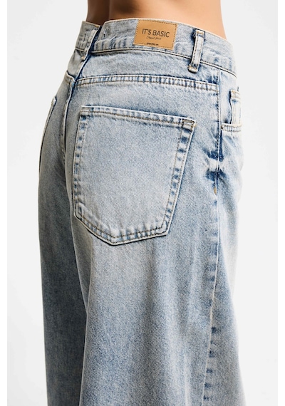 Itsbasic Kadın T.kot Rengi Hera 4s6-67 Palazzo Fit %100 Koton Orta Bel Denim Jean Tint 2s5-32