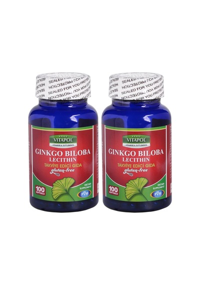 Vitapol Ginkgo Biloba Lecithine "Gluten Free" 100 Softgels 2 Adet