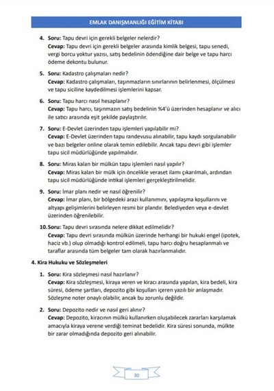 Emlak Danışmanlığı Sınav Hazırlık Kitabı