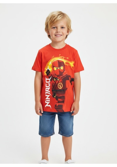 Seabubbles Ninjago Erkek Çocuk Tişört St10349 Kirmizi