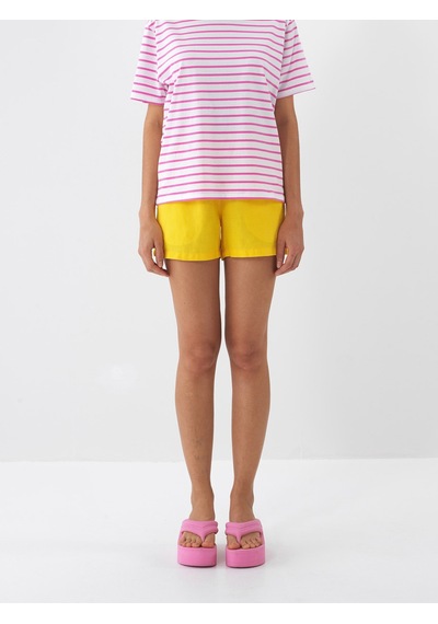 Xint Sarı %100 Keten Regular Fit Şort 275427