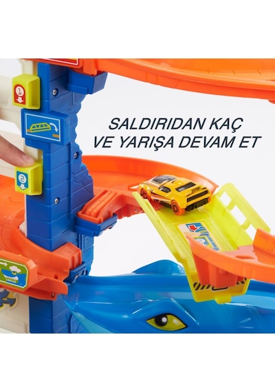Hot Wheels Köpek Balığından Kaçış Oyun Seti Hdp06 Teşhir