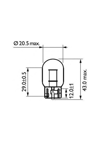 Philips W21W Tip-21W- Dipsiz Ampul 12065 T20 Tek Adet