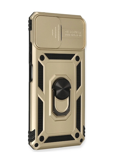 Mi 11 Lite Kılıf Pars Lens Yüzüklü Silikon - Gold İtdark30836