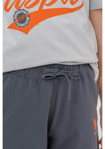 U.s. Polo Assn. Erkek Çocuk Gri Bermuda Takım Us2431-c-v2 Gri