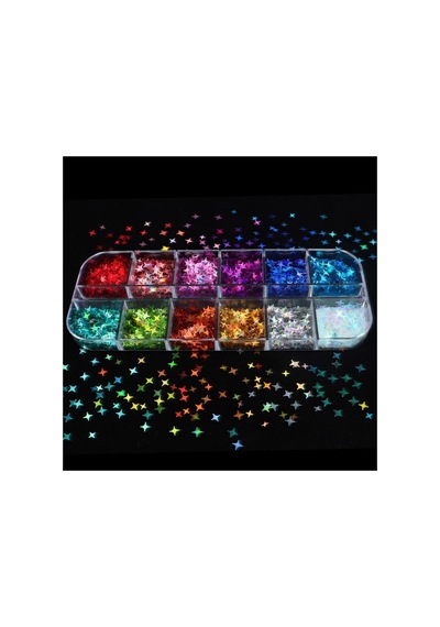 Pop Beauty Nail Art Tırnak Süsleme Pul Seti Yıldız Desenli