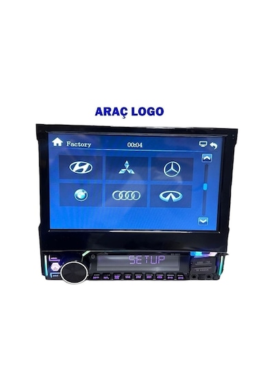 8810 Indash 7 Inch Double Teyp Uyumlu Bluetooth Mirror-usb-sd-aux Uyumlu