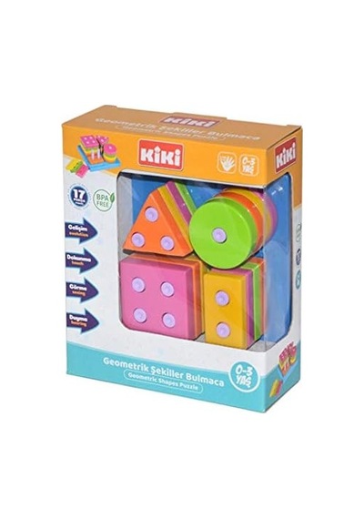 Kiki Geometrik Şekiller Bulmaca / 0-3 Yaş