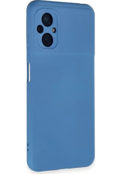 Newface Xiaomi Poco M5 Kılıf Nano İçi Kadife Silikon - Mavi