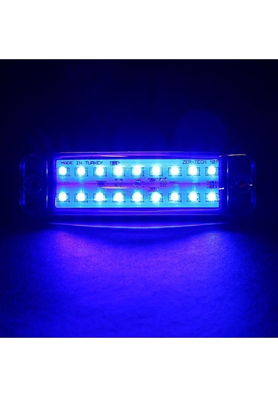Ahmet Otomotiv 10 Adet Çift Sıra Parmak Led Mavi Renk 10Cm 16 L