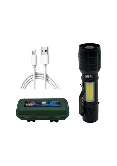 Wison Ws-5454 Cob Led Usb Şarjlı Mini El Feneri Evimdeyokyok Çok Renkli