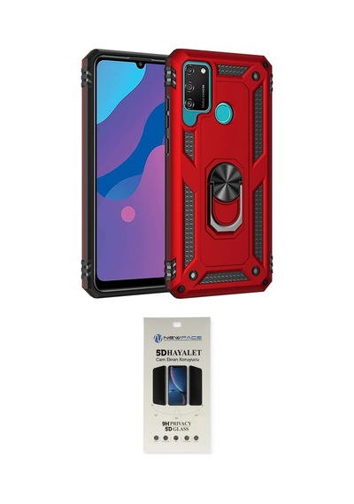 Cep Huawei Uyumlu Y6p Kılıf Ahenk Klasik Koleksiyonu İkili Koruma Seti Najmaddin Yeşil