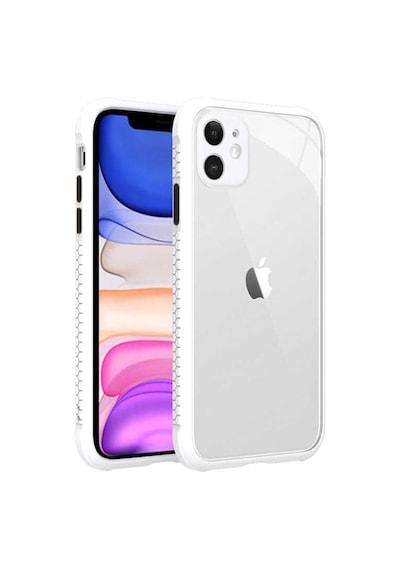 Apple Uyumlu iPhone 11 Kilif Kenar Renkli Sararmaz Seffaf Kapak 357388475