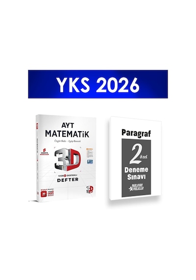 2026 Ayt Matematik Video Ders Defteri 3d Paragraf Deneme Hediyeli