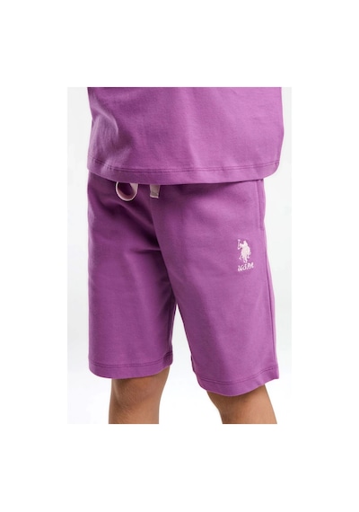 U.S. Polo Assn. Kız Çocuk Bermuda Takım - Viyolet Viyolet