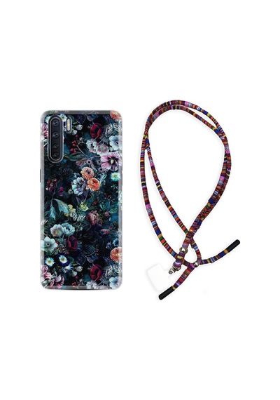 Oppo A91 Kılıf Rasta Boyun Askılı Great Flowers 1304