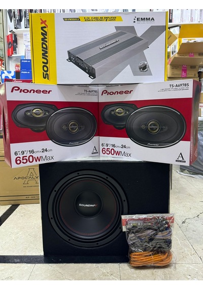 Takım Set 30 Cm Bas Sx-pw5500.5 Oto  Anfi Pıoneer Hoparlör İki Takm