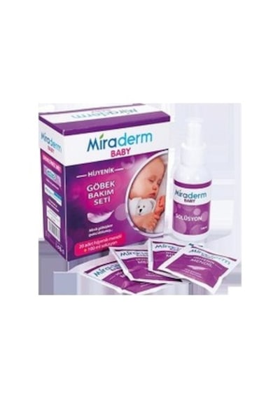 Miraderm Baby Hijyenik Göbek Bakım Mendili 20 Adet