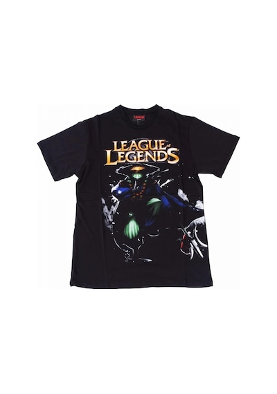 League Of Legends No:1 Tişört Siyah Çok Renkli