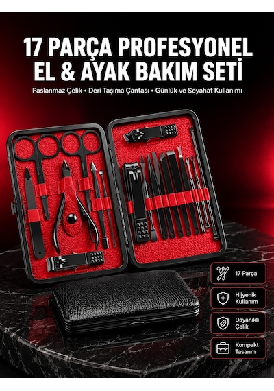 Kompakt Ve Şık Tasarımlı 17 Parça Bakım Seti Yeni Nesil - Lisinya