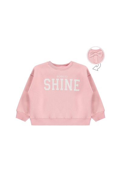 Civil Girls Born To Shine 2-5 Yaş Sweatshirt - Pudra Koyu Pudra