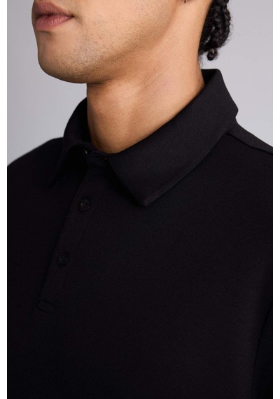 Defacto Defactofit Standart Fit Polo Yaka Sporcu Modal Kısa Kollu Tişört F9834ax25hsbk27 SIYAH