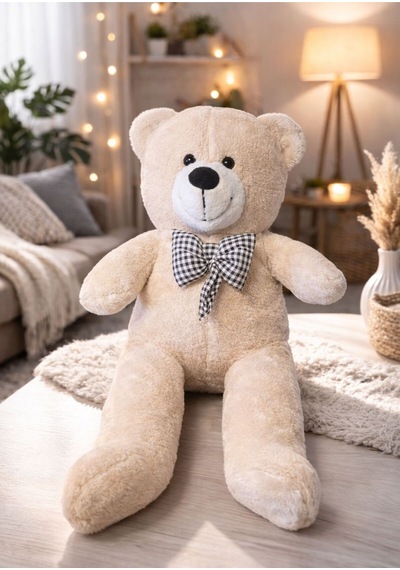 100 Cm Peluş Ayıcık Peluş Ayı Hediyelik Peluş Oyuncak Sevgiliye Krem