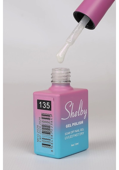 Shelby 10 Ml. A135 İnci Tozu Krom Kalıcı Oje
