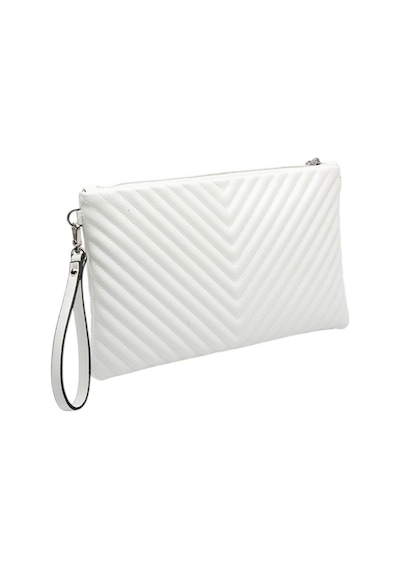 Silver Polo Crash Beyaz Kapitone V Kadın Portföy Ve Clutch El Çantası Sp1034