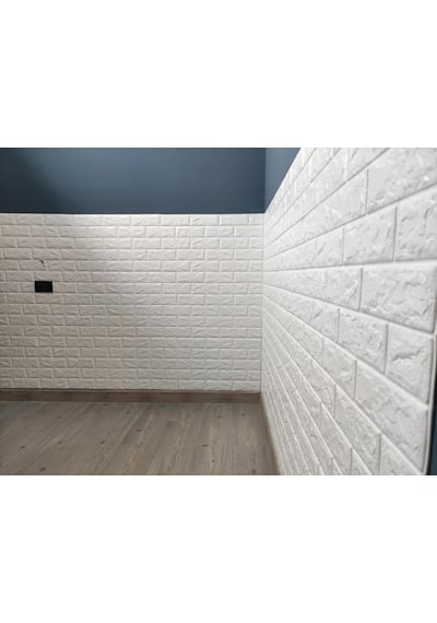 70x23 Cm Beyaz Kendinden Yapışkanlı 3d Esnek Duvar Kağıdı Paneli