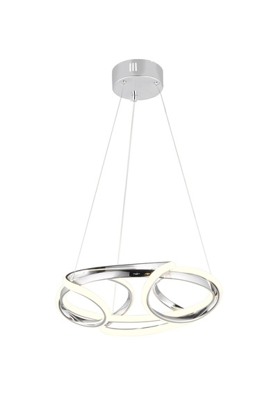 Ld 061 K Topsuz Model Krom 3 Renkli Salon Ve Oturma Odası İçin İdeal Alüminyum Avize, 50x90 Krom