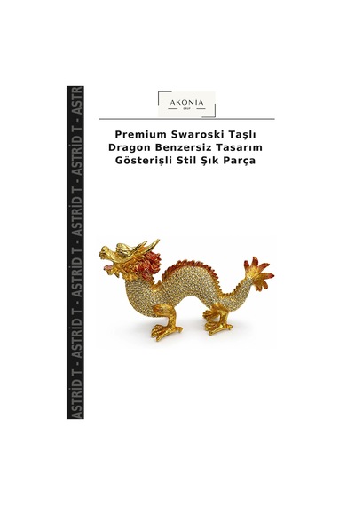 Premium Swaroski Taşlı Dragon Benzersiz Tasarım Gösterişli Stil Şık Parça