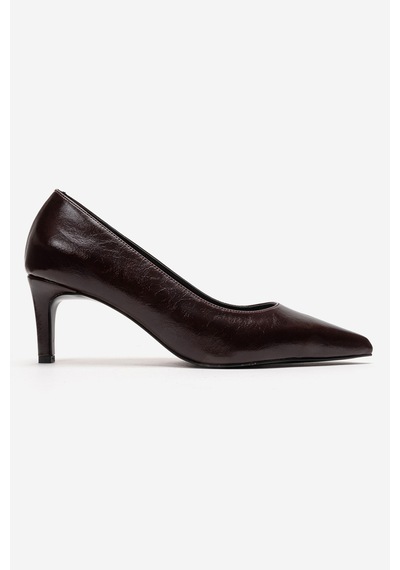 Luvishoes Velmıra Bordo Cilt Kadın Topuklu Ayakkabı