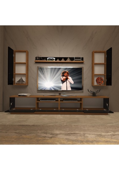 Decoraktiv Trendstyle 5220d Mdf Tv Ünitesi Tv Sehpası Ceviz - Siyah