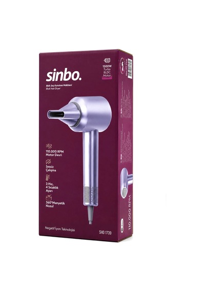 Mavi Bldc Turbo Motor Saç Kurutma - Şekil Makinesi 1500w 3-kdm.hız 4-kdm.ısıayar Sıcak-ılık-hafif-soğuk Shd-1739 Bx40
