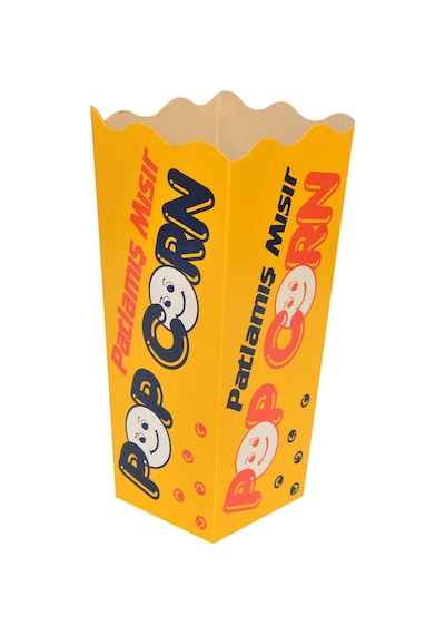 Patlamış Mısır Cips Popcorn Kutusu 1500'lü Paket 6 x 6 x 16 CM Patlamış Mısır Cips Popcorn Kutusu 1500'lü Paket 6 x 6 x 16 CM