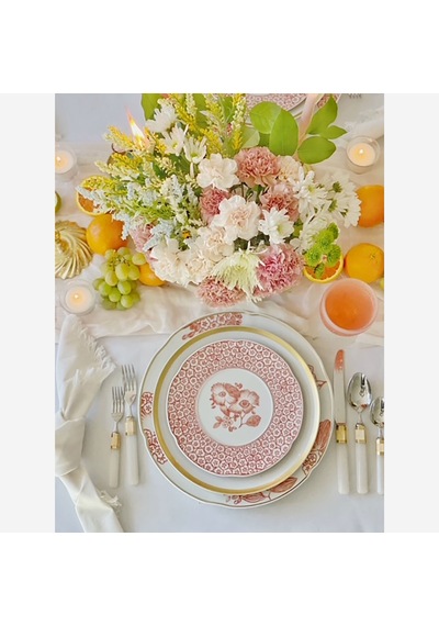 Turuncu Porselen Pasta Tabağı 17 Cm